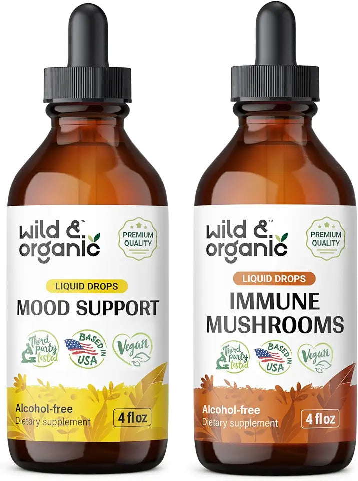Mood Support Tincture 4 fl oz & Immune Mushroom Tincture M3770