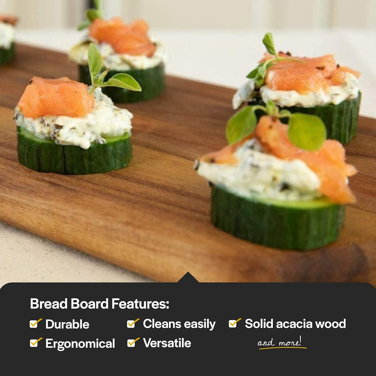 Acacia Wood Bread Board 36 x 10 inch Cutting Board K349184