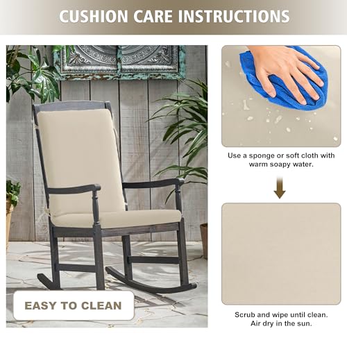 High Back Outdoor Chair Cushions 44''x20'' Waterproof Burgundy N794838