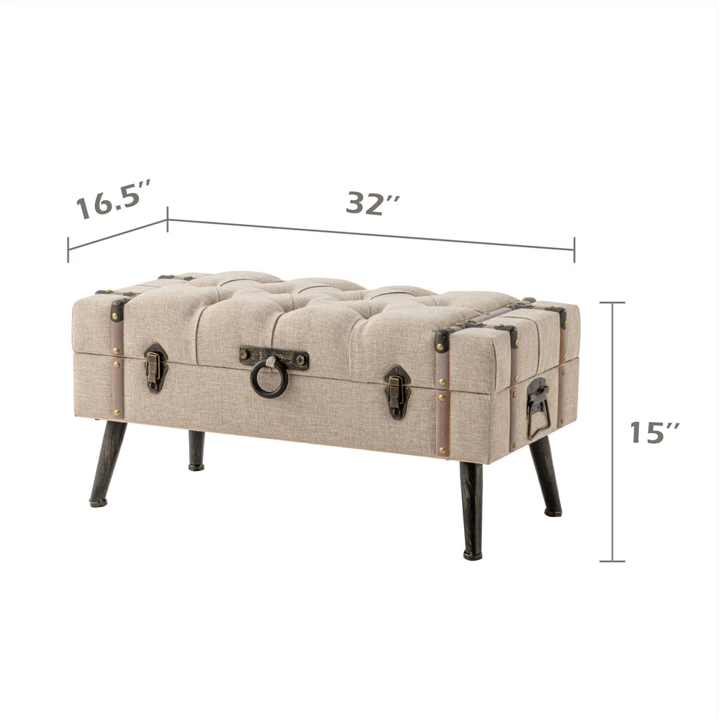 Modern Upholstered Storage Ottoman Q7279
