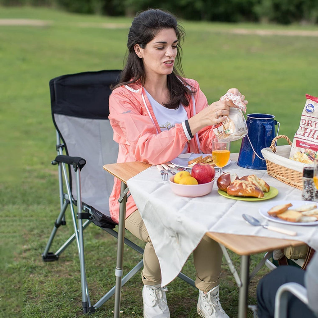 Bamboo Folding Camping Table with Carry Bag H4838