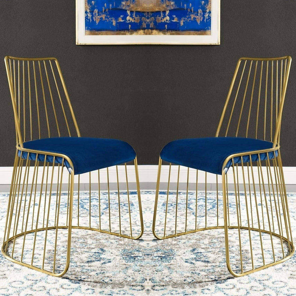 Navy Velvet Dining Chair N5393