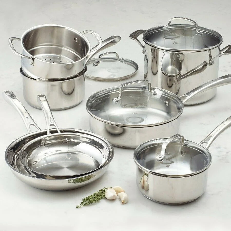 11pc Stainless Steel Cookware Set U178331