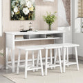60" 4-Piece Counter Height Dining Table Set with 3 Stools C6935