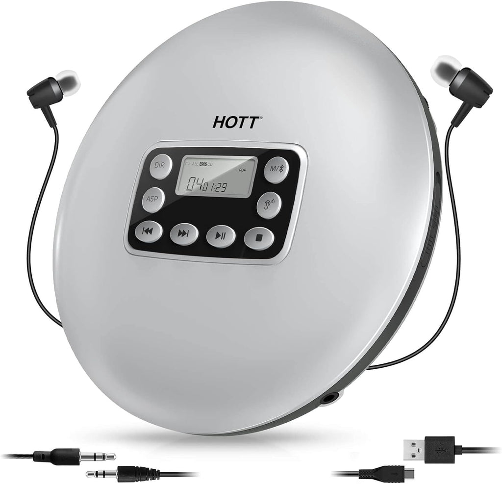 Rechargeable Portable CD Player with Bluetooth D517