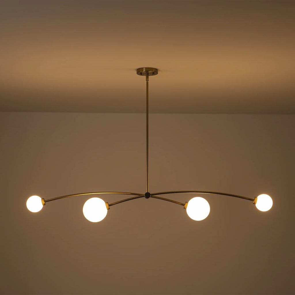 4-Light Sputnik Linear Globe Pendant Y474