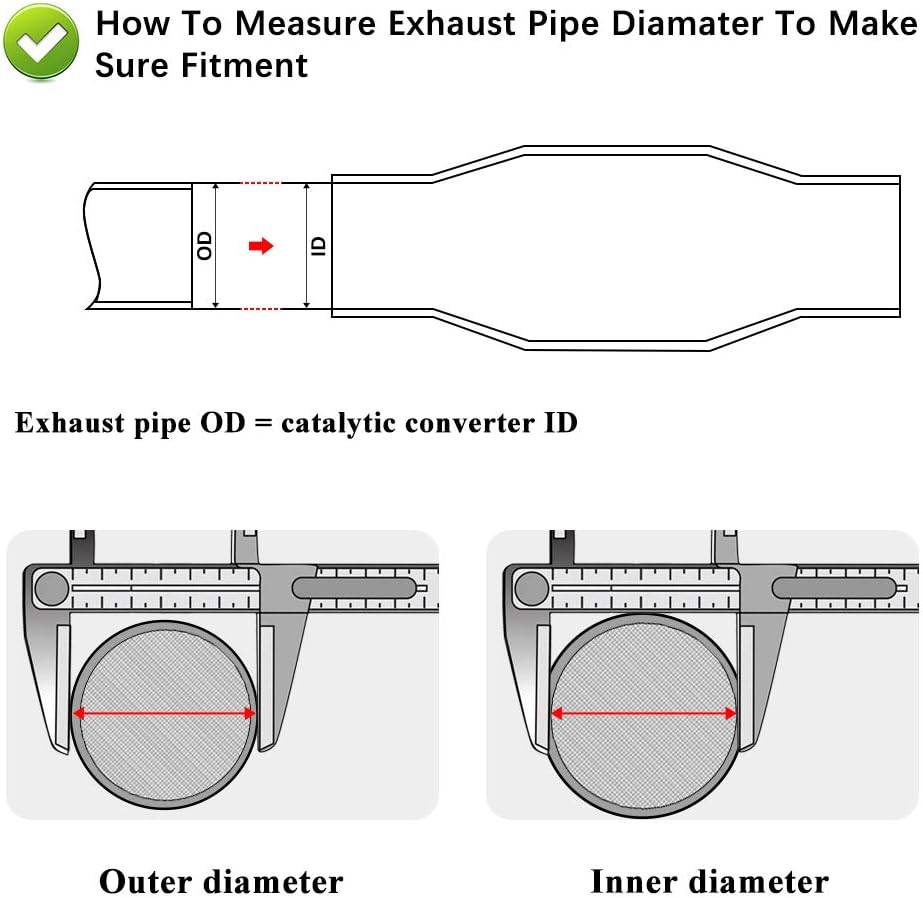 2.25" Inlet/Outlet Universal Catalytic Converter Pack of 2 O775