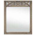 Rustic Farmhouse Mirror with Galvanized Metal – 28" x 34" J25746