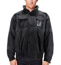 Mens Black High Visibility Water Resistant Reflective Work Jacket P3238