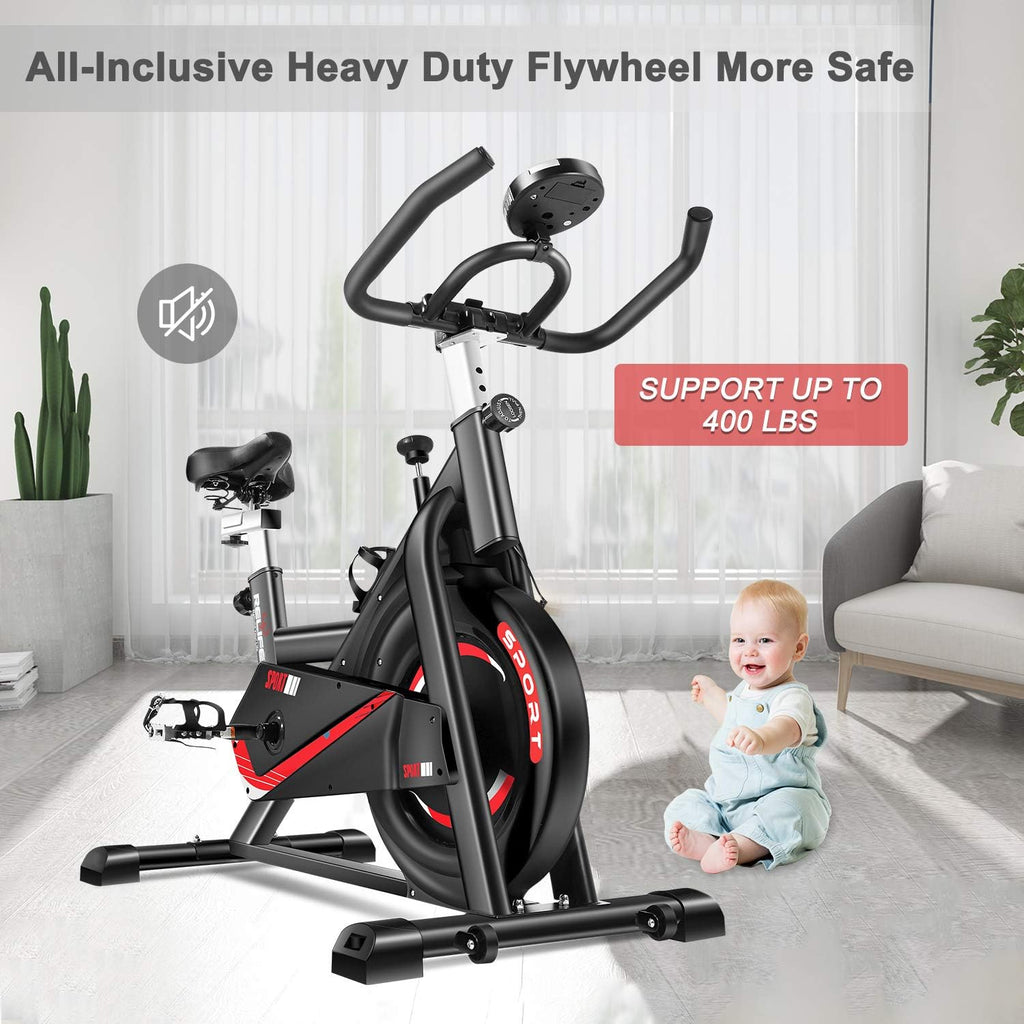 Exercise Bike Indoor Cycling Bike Stationary Flywheel Bicycle with Resistance J2619
