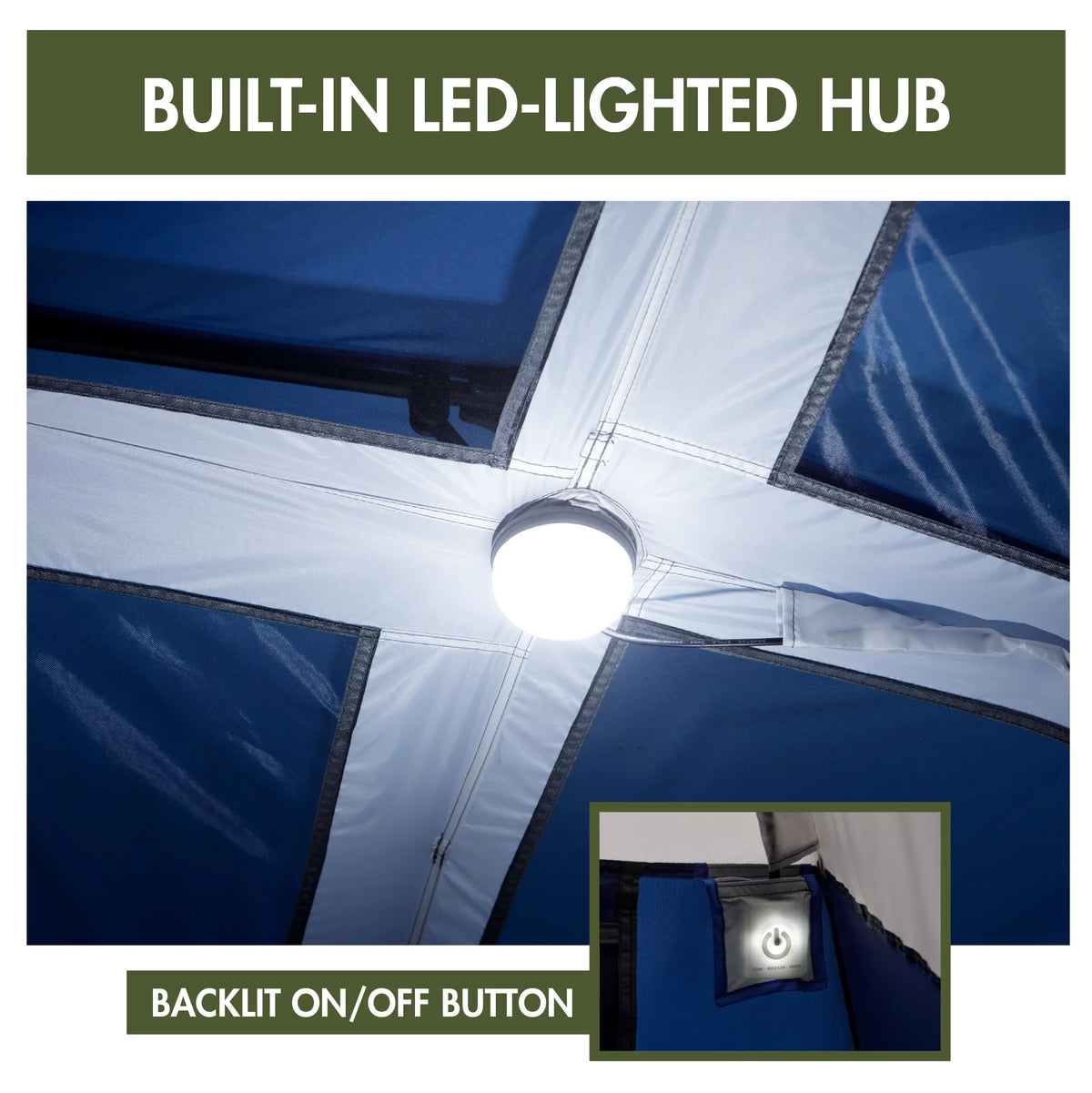 4-Person Instant Cabin Tent with LED Lighted Hub V8351