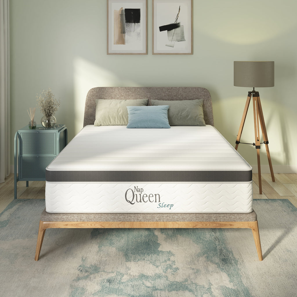 8 Inch Queen Size Hybrid Memory Foam and Coils Mattress D3027