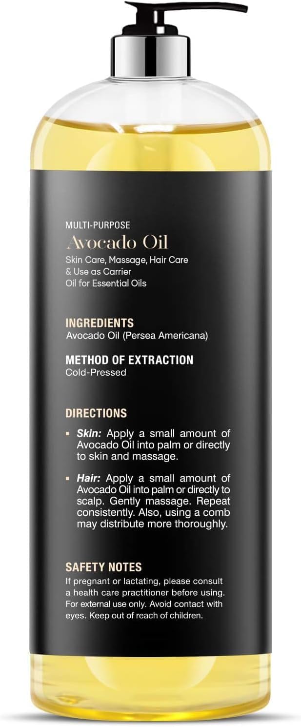 100% Pure Cold-Pressed Avocado Oil, 16 fl oz S5517