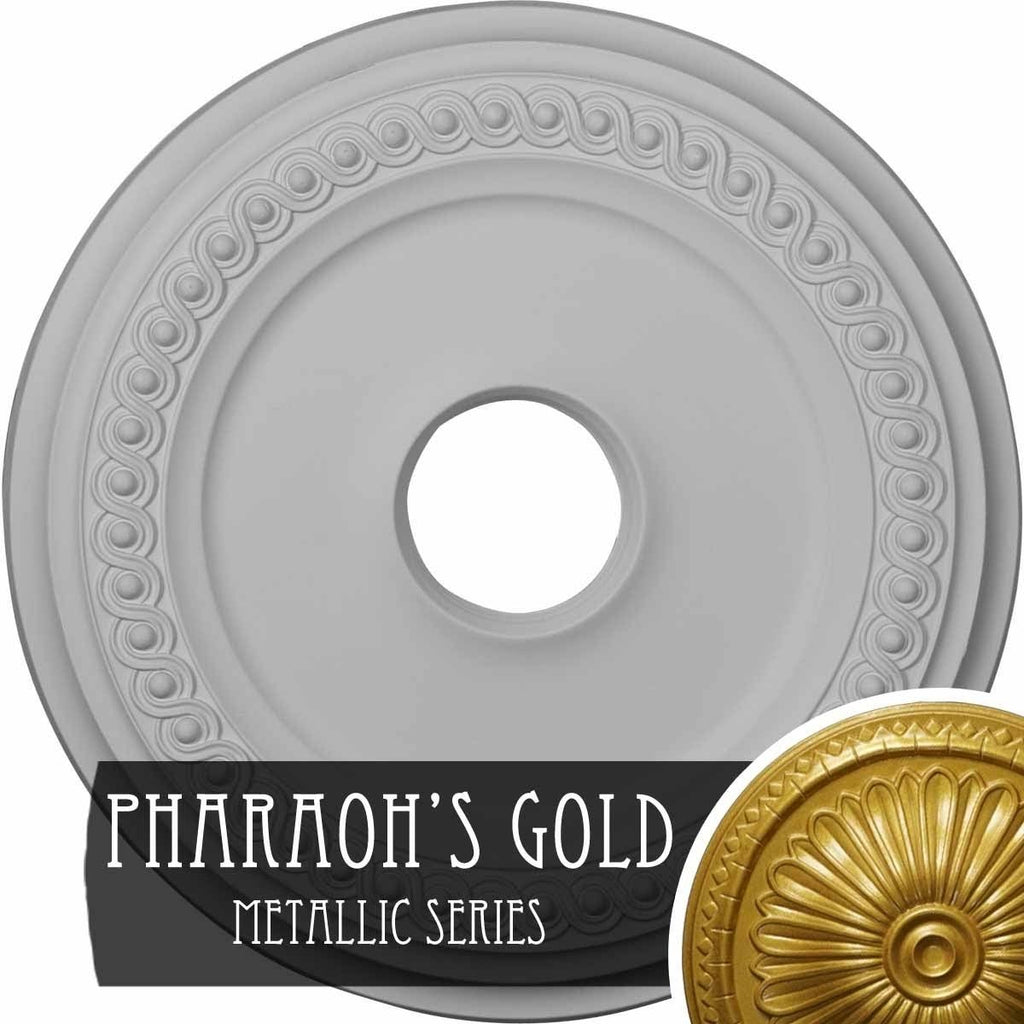 Classic Ceiling Medallion Hand-Painted Pharaohs Gold G1953