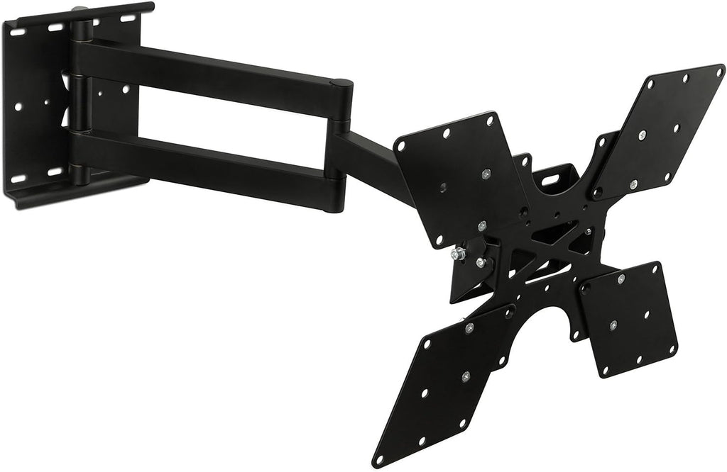 Black Full Motion TV Wall Mount for 32 to 55 Inch Screens, VESA 400x400mm, 100 Lb Capacity, Pack of 2 B92915
