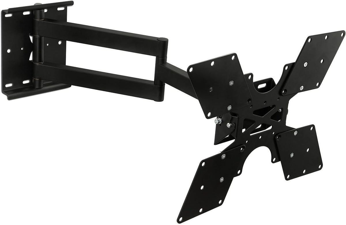 Black Full Motion TV Wall Mount for 32 to 55 Inch Screens, VESA 400x400mm, 100 Lb Capacity, Pack of 2 B92915