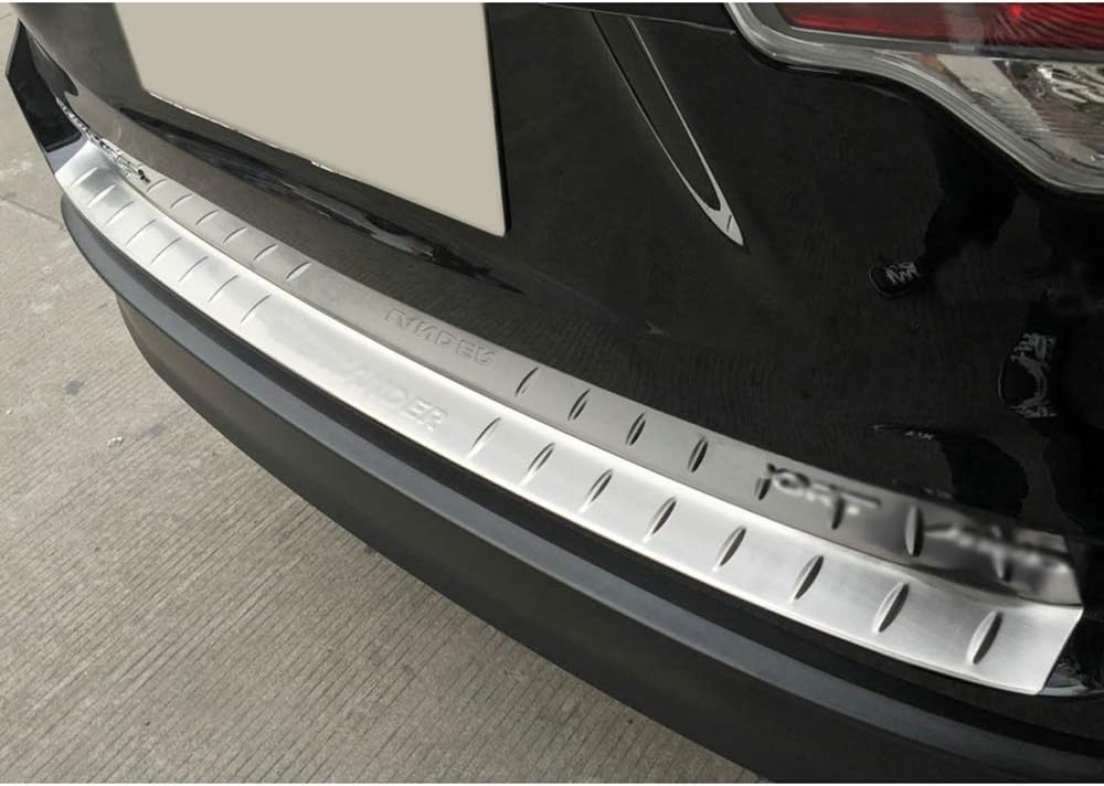 Stainless Steel Rear Trunk Bumper Skid Protector Guard Plate for Toyota Highlander (XU50) 2014-2019 Pack of 2 T57714