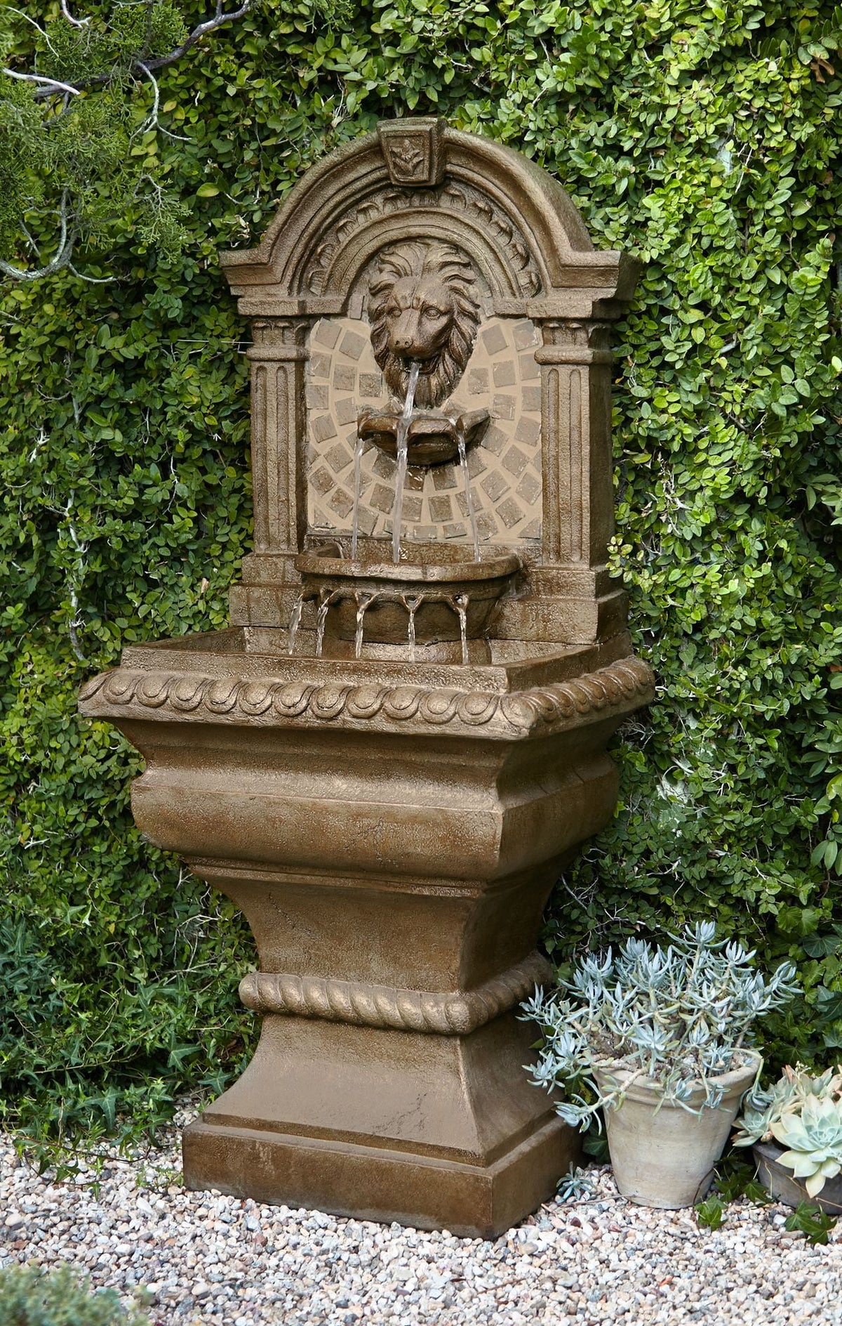 3 Tier Outdoor Wall Water Fountain with LED Light Z65467