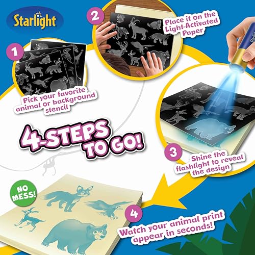 Light-Activated Paper Art Kit with UV Flashlight D6850