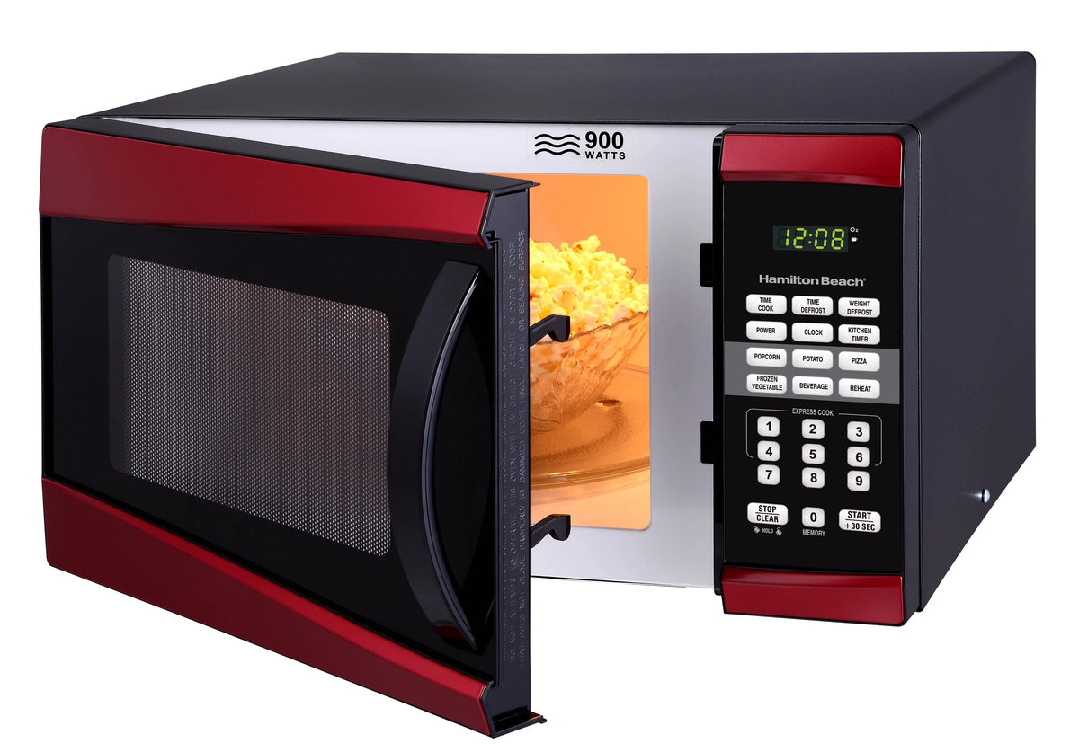 900W Red Microwave Oven N4615