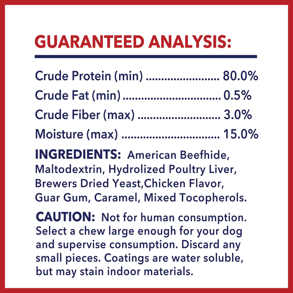 Beefhide Bones Chicken Flavored 6", 12 Count P817