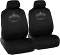 Queen Crown Crystal Diamond Bling Rhinestone Studded Car Seat Covers Set E175438