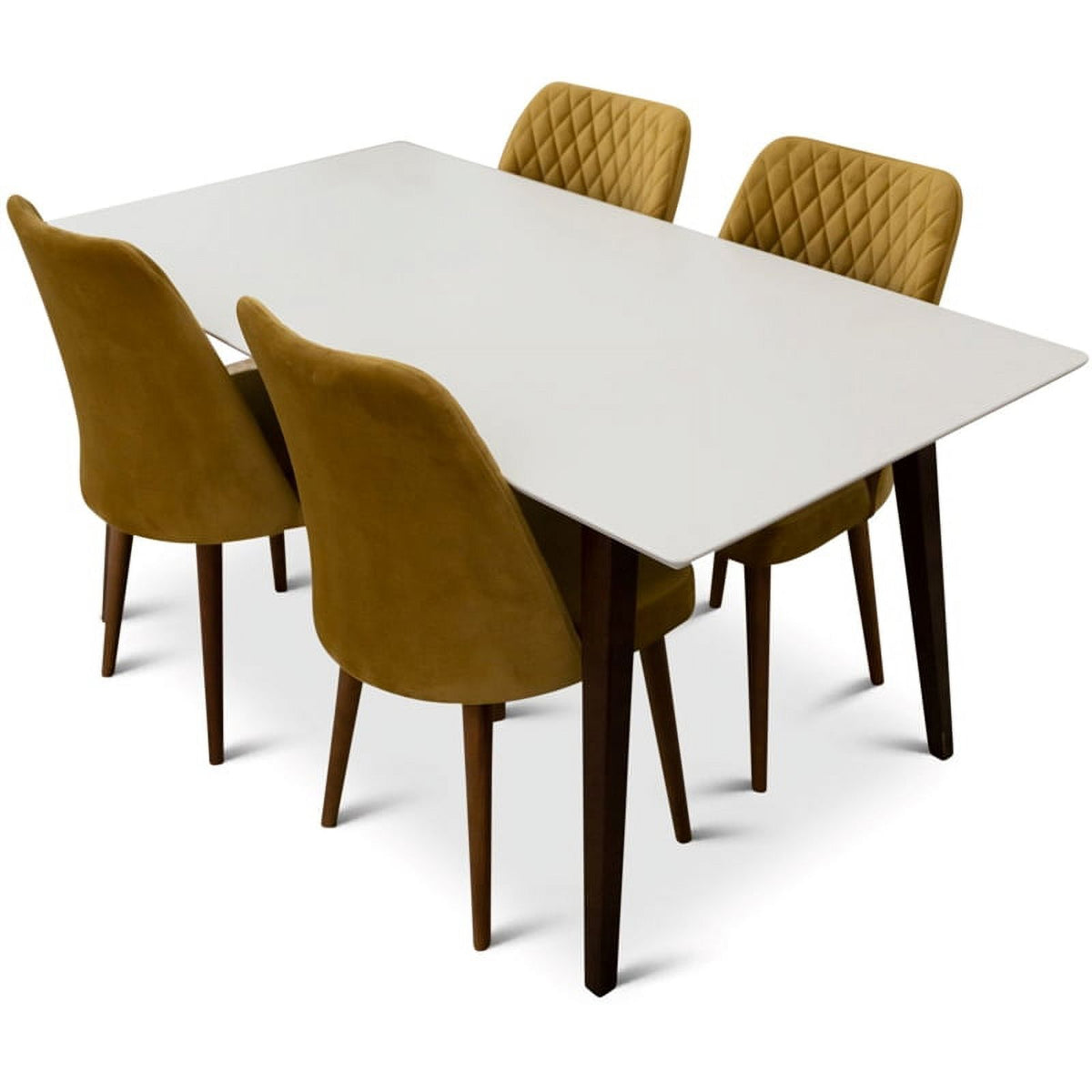 Mid Century Modern Dining Table Set for 4 U57227