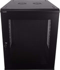 15U Wallmount IT Cabinet Enclosure 19-Inch Server Network Rack with Locking Perforated Door Black F792605