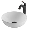 Oil Rubbed Bronze Bathroom Sink and Faucet Set I546