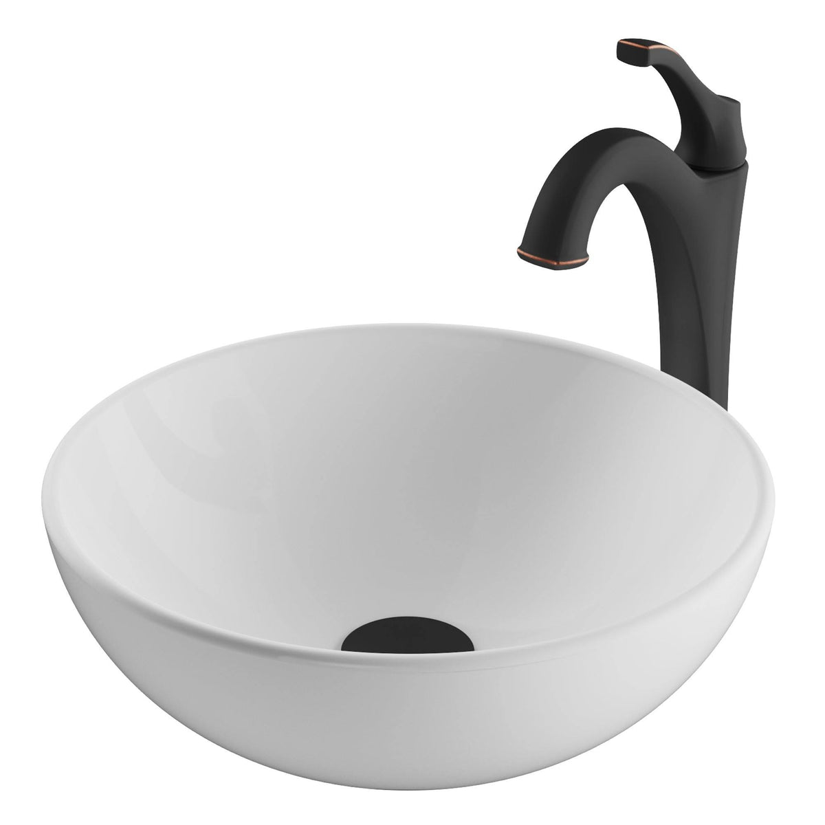 Oil Rubbed Bronze Bathroom Sink and Faucet Set I546