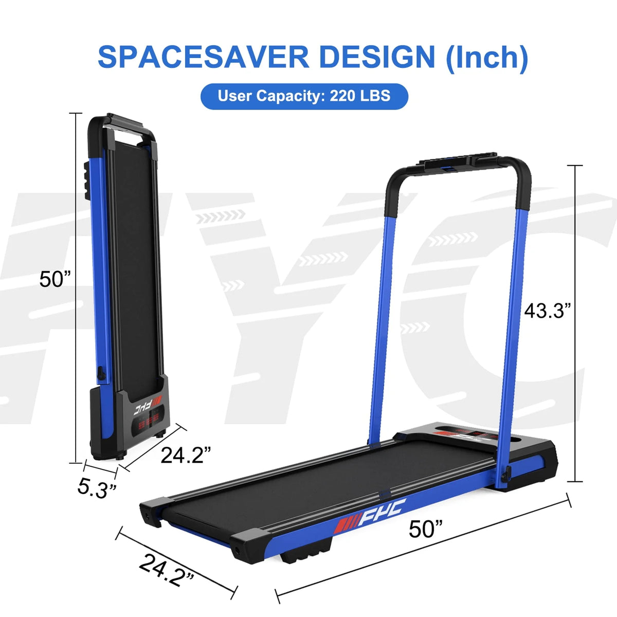 2.5 HP Folding Treadmill with LCD Display L98981