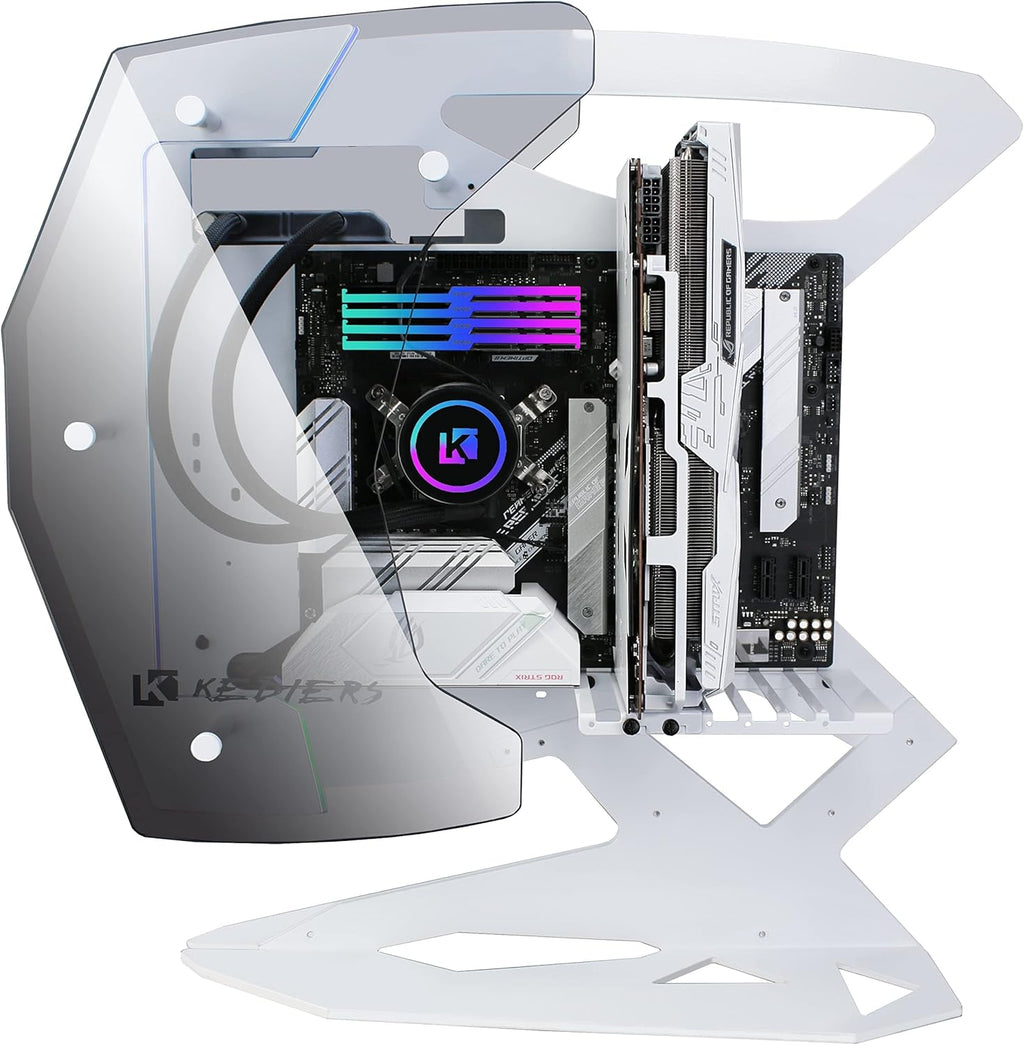 ATX Tower Tempered Glass Gaming Computer Case with 2 RGB Light Boards F504250