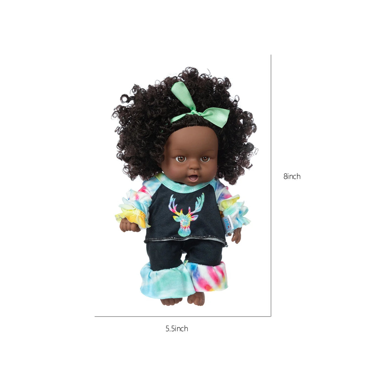 8 Inch Black Baby Dolls With Clothes Y297