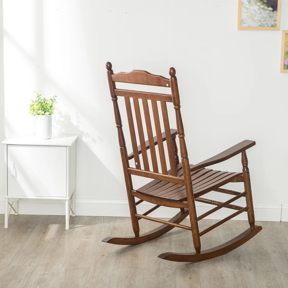 Brown Wooden Outdoor Rocking Chair Z6725