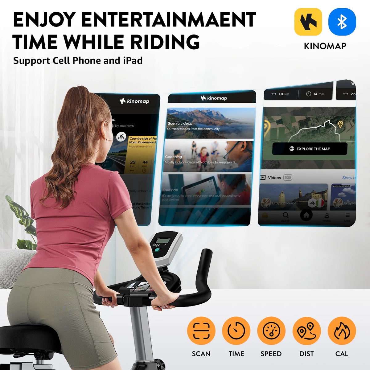Indoor Cycling Exercise Bike Belt Drive Y4290