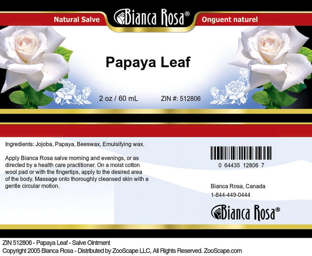 Papaya Leaf Hand and Body Salve Ointment, 2 oz S724025
