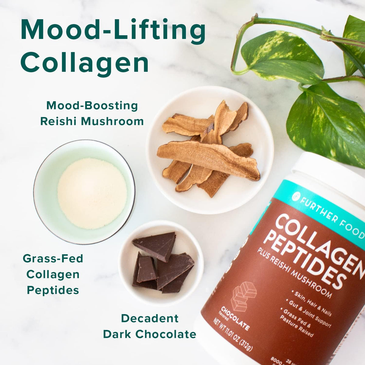 Dark Chocolate Collagen Peptide Powder, 70 Servings Pack of 2 X969147