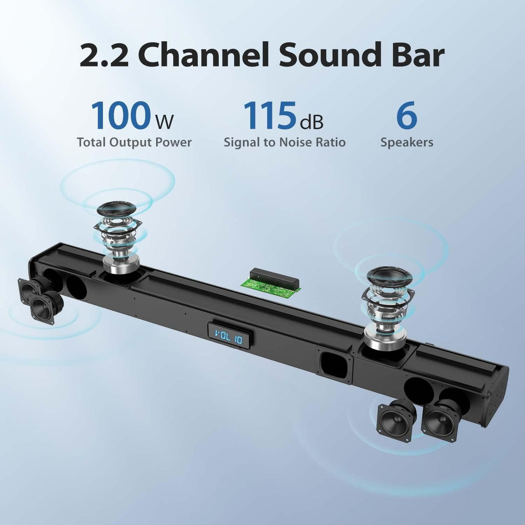 100W 2.2 Channel Soundbar with Remote Control Z549931