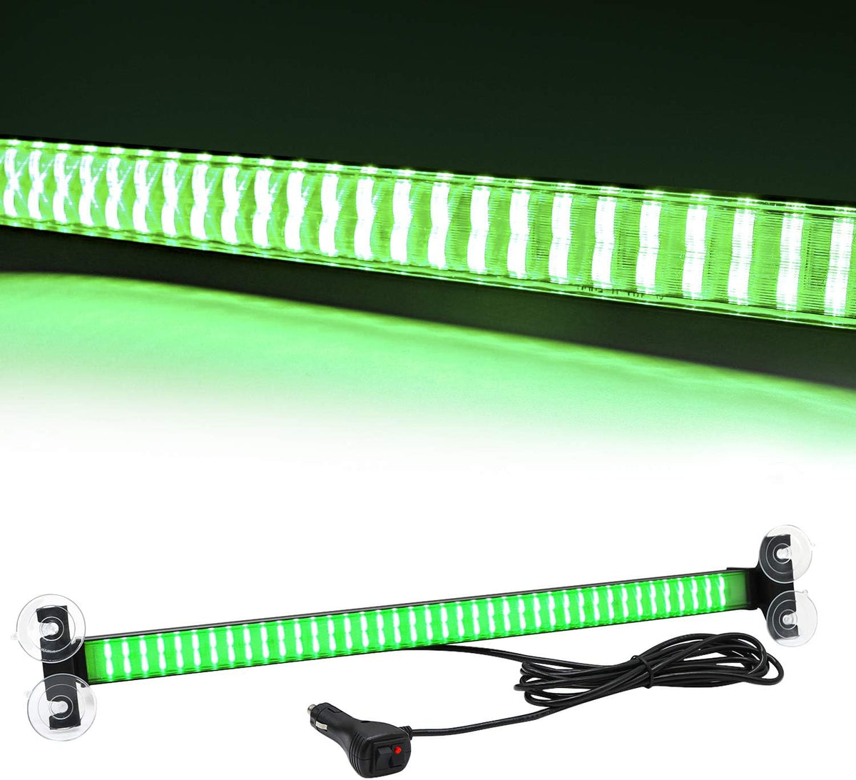 120 LED Red Blue Interior Windshield Strobe Light Bar Pack of 2 C13166