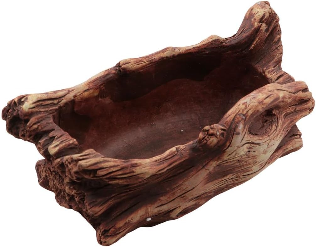 Imitation Wood Stump Shape Planter with Drainage Hole S7264