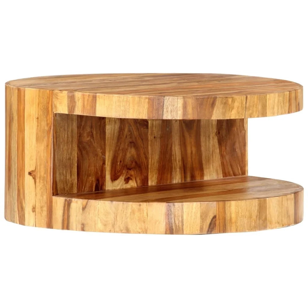 Round Coffee Table Solid Sheesham Wood F317