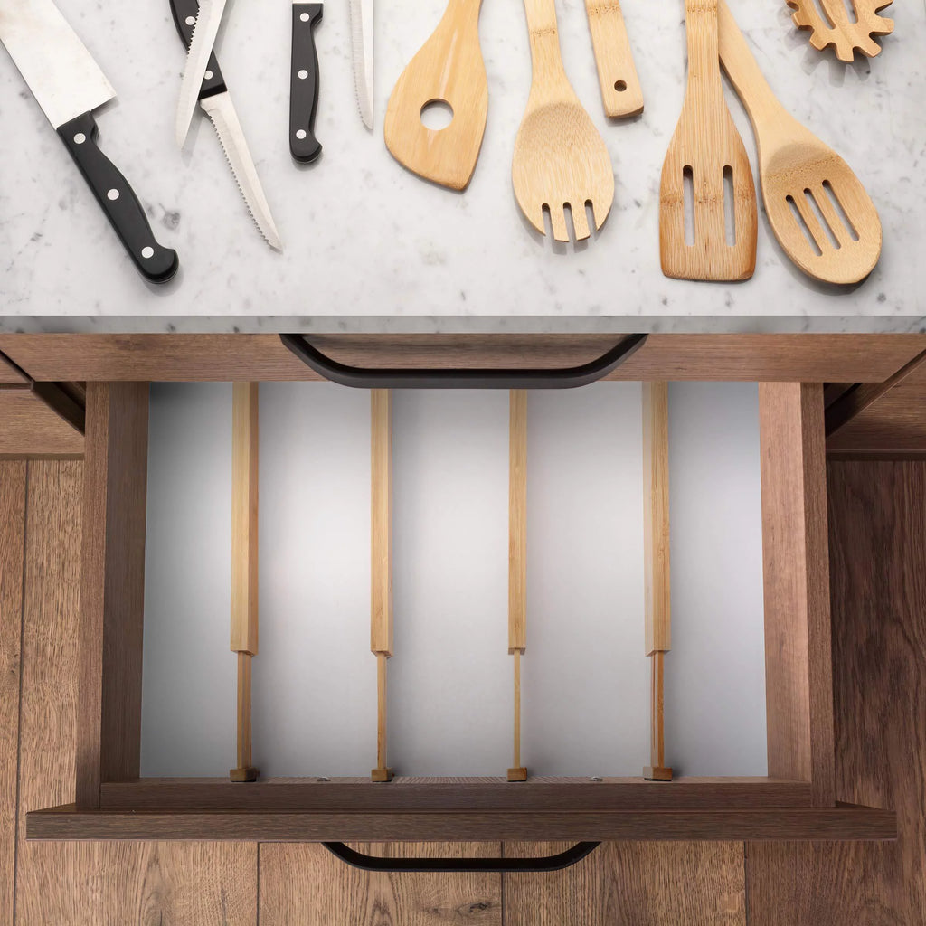 Natural Bamboo Drawer Dividers Q4431