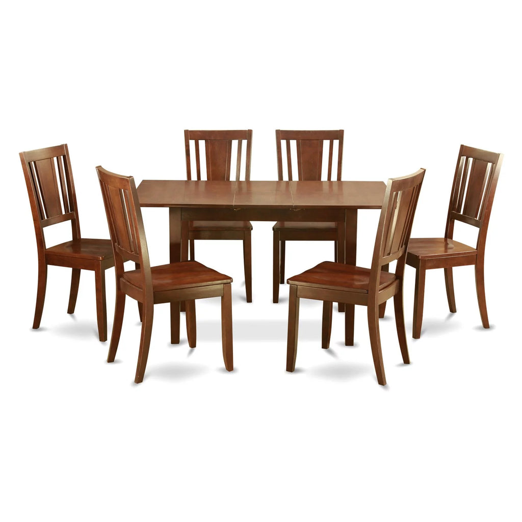 7 Pc Dining Table Set with Leaf and 6 Chairs I2744