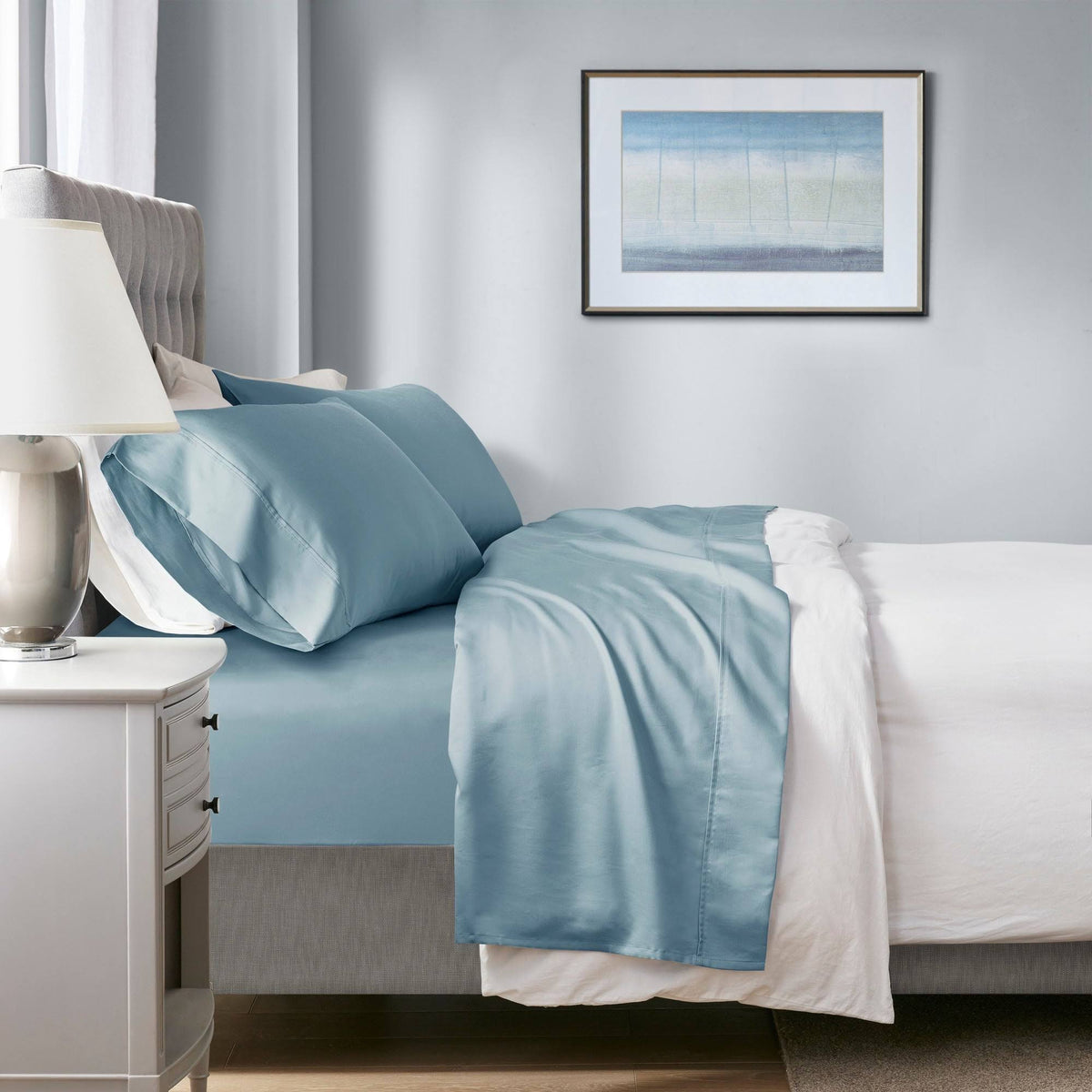 White 4 Piece Sheet Set - Cal King V561