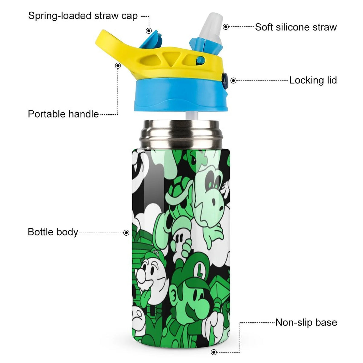 Insulated Stainless Steel Water Bottle with Straw D936