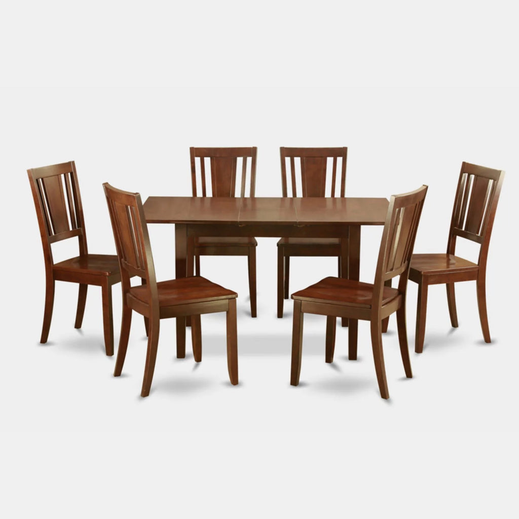 7 Pc Dining Table Set with Leaf and 6 Chairs I2744