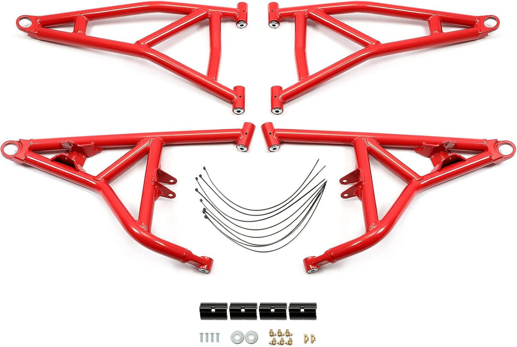 4 A Arms Upper & Lower Rods A-Arms Powder Coated Heavy Duty R4200