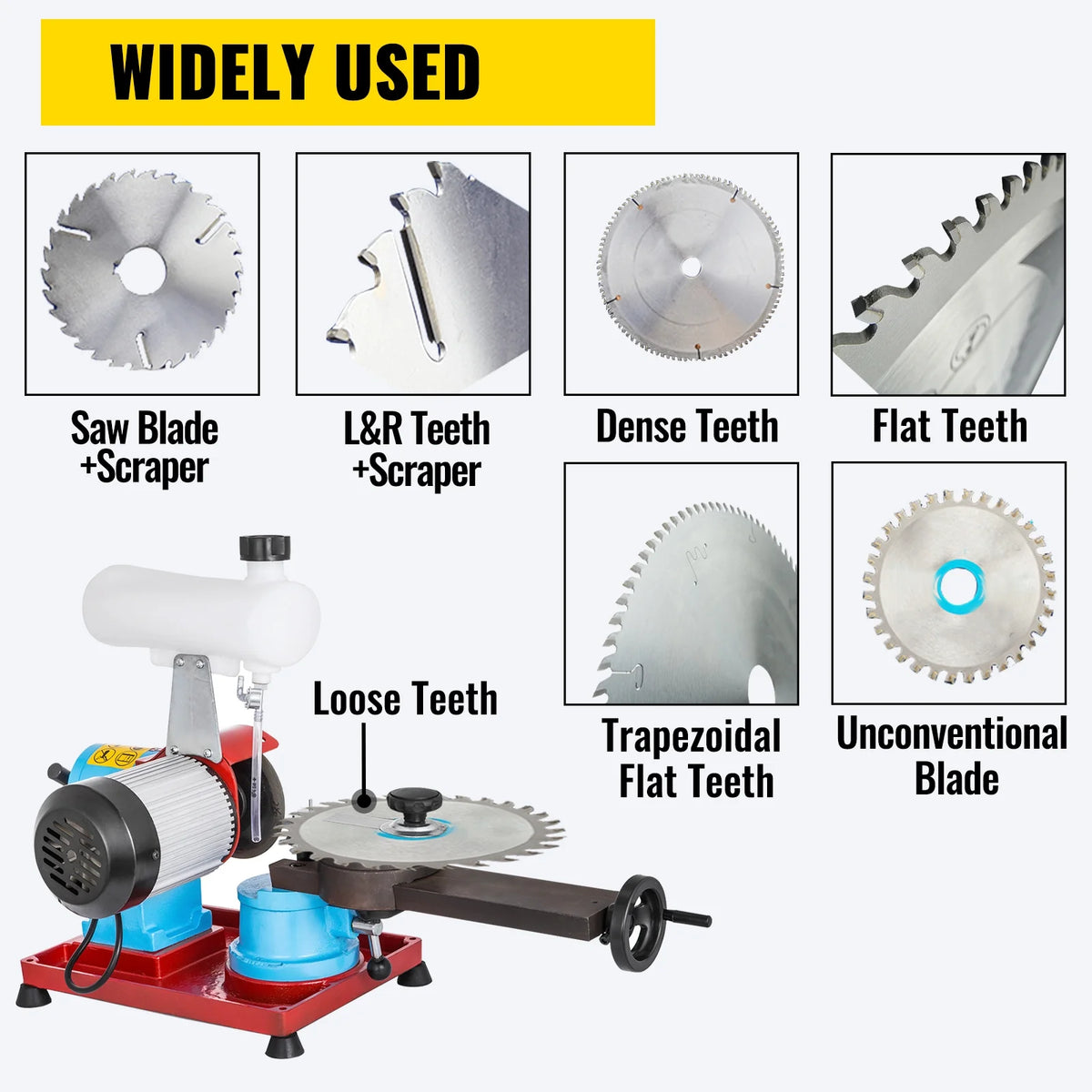 110V 370W Rotary Saw Blade Sharpener Machine with Water Tank H22124