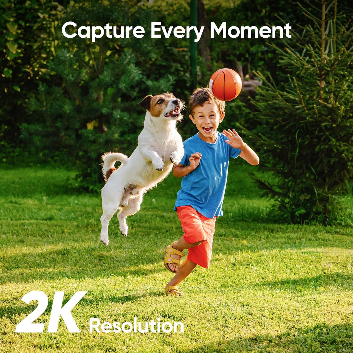 Wireless Outdoor Camera with 2K Resolution and Dual Cameras U95157