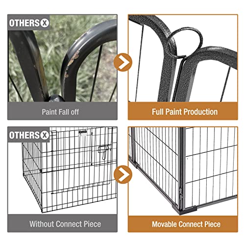 8 Panels 39 Inch Foldable Metal Dog Playpen M57693